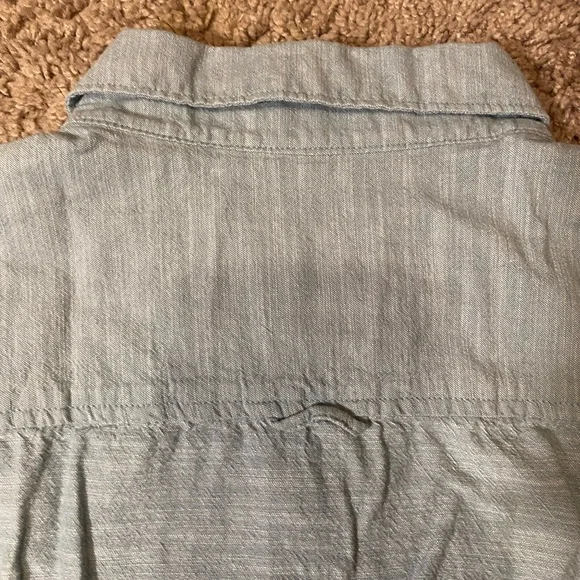 Hurley Surf Style Button Up Down Adult Mens Size Medium Blue Cotton Dress Shirt - Picture 8 of 9